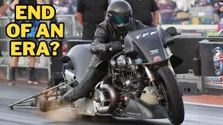 Bizare Situation at All Harley Drag Races!