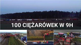 Sto Ciężarówek w 9h | Załadunek buraka 2023 | zamknięty pas na obwodnicy DK45
