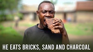 Man Addicted To Eating Bricks, Sand and Charcoal : EXTARORDINARY PEOPLE