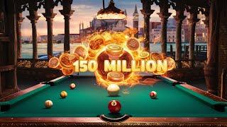 8Ball Pool Gameplay in Venice 150 M Without Reset Coins !!