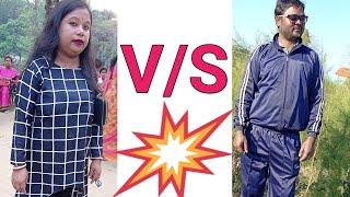 On camera Hubby v/s Wife ki fighting@hardik smriti