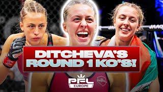 Dakota Ditcheva's Round One Knockouts But They Get Faster Each Time!