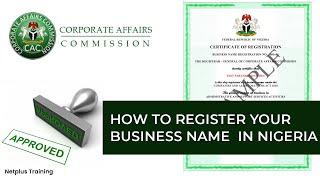 Register Your Business or Company Name Online in Nigeria