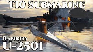 World of Warships: U-2501 - T10 German Submarine in Ranked