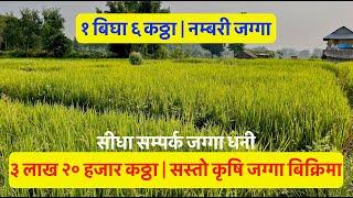 3 Lakh 20 Hajar Katha| 1 Biga 6 Katha| Sasto Krishi Jagga| Cheap| Agriculture Land For Sale at Nepal