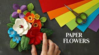 Paper Quilling Flowers Arrangement - Rainbow Colors - Botanical Art