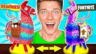 FORTNITE CANDY CHALLENGE! Learn How To Make DIY Edible Fortnite Food You Can Eat In Real Life