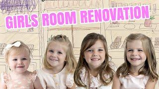 GIRLS ROOM RENOVATION! Building triple BUNK BEDS, BUILT INS, and ERIN'S DESIGN TIPS in a 12x12 ROOM!