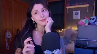 ASMR  quiet hand movements, hand & fabric sounds, plucking, haircut, no talking ️