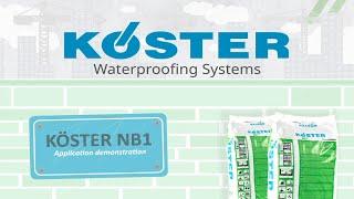 Negative side basement waterproofing with Koster NB1 Grey (Demo)