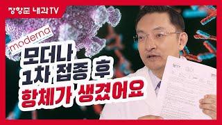제97강:모더나 백신 1차 접종 후 항체가 생겼어요.