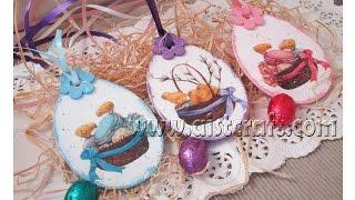 Decoupage Tutorial easter egg pendants ideas