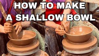 Pottery BOWL Making TUTORIAL. Making a Bowl with a Large Rib and Without.