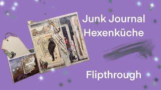 Kleines Junk Journal Hexenbuch aus Briefumschlägen, Mixed Media, Notizbuch, Art Journal