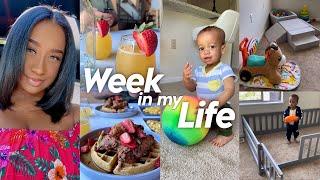 weekly vlog! toddler bedroom transformation, brunch date, mom life, grocery haul, cleaning & more