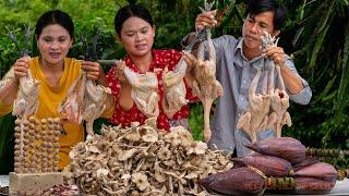 Cooking Porridge Natural Chicken with Mushroom Kanh Jo Recipe - Kichen Foods