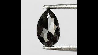 Salt and pepper diamond loose pear cut opaque clarity