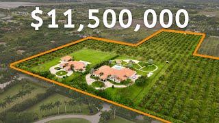 Inside a MIAMI 20 ACRE FAMILY COMPOUND with 2 Mansions, 9 Car Garage, 22,000+ SF, Lychee Farm & more
