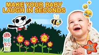 BEST VIDEO FOR BABIES TO LAUGH | Goofy Panda & BeeBee | Magic Happy Flower | Neroni Kids