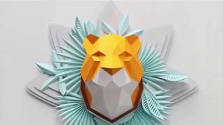 How to make a paper Tiger sculpture | Assembli Papercraft DIY