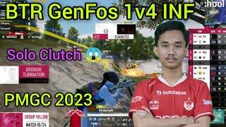 BTR GenFos 1v4 Clutch Influence Rage PMGC 2023 