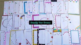 50 BEAUTIFUL BORDER DESIGNS/PROJECT WORK DESIGNS/A4 SHEET/FILE/FRONT PAGE DESIGN FOR SCHOOL PROJECT