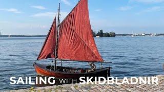 Traditional gaff rigged sailboat Skidbladnir