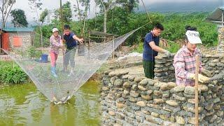 Building A Bathroom With Stone and Corrugated Iron Roof, Cook Meals on New Stove. Live with nature