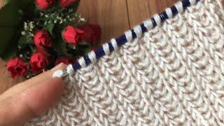 Kolay mı Aşırı KolayYelek Atkı Bereİki Şiş Örgü Modeli Knitting Easycrochet