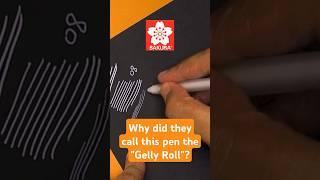 Demonstration of Sakura Gelly Roll Pens + How did the Gelly Roll get its name? | Art #Shorts