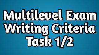 Multilevel Exam Writing Criteria Task 1/2 #exam #english #lesson #cefr #multilevel #multilevelexam