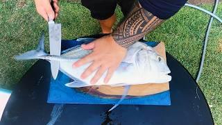 Fishing for Food with Friends in Hawaii - Catch And Cook - Papio Shore Side Sashimi