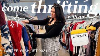 a big ole THRIFT WITH ME  finding my winter wishlist + haul/try-on