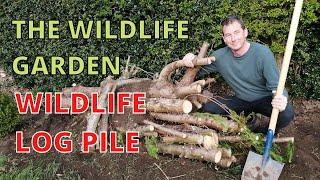 How to make a log pile for wildlife.