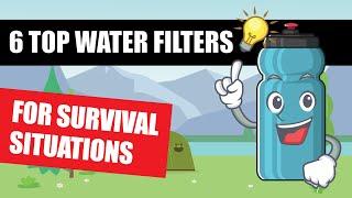 BEST Survival PORTABLE WATER FILTER [Backpacking, Camping, Hiking] How To Purify And Filter Water