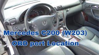 Mercedes C200 (W203) Diagnostic OBD2 port Location 