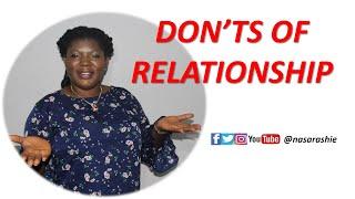 Don'ts of Relationship || Nasarashie || Let get Talking