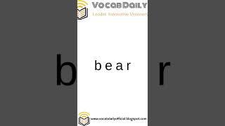 VocabDaily Learn Vocabulary Fast with Audio Flashcards! bear #VocabDaily #English #shorts