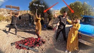 Nomadic conflict:brutal action of first evil wife to destroy second wife: saved by husband