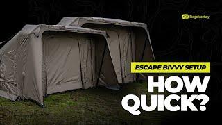 How quick does a RidgeMonkey EscAPE XF Bivvy go up?