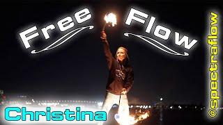 Poi Free Flow ~ Christina LeBlanc || Flow on Fire