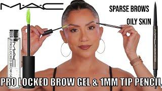 *new* MAC PRO LOCKED BROW GEL & 1MM TIP BROW PENCIL REVIEW *sparse brows* | MagdalineJanet