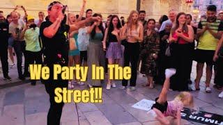 EKI - WE PARTY IN THE STREET OF MILAN!!  (BUSKING COLLAB WITH SHVED SAXOPHONIST)