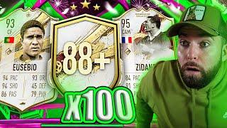 OPENING 100x 88+ ICON PACKS IN ONE VIDEO!  FIFA 23