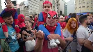 People dress as Spider-Man in Argentina in attempt to break Guinness World Record