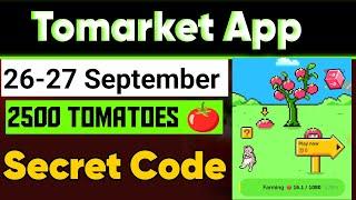 26-27 September Secret Code Tomarket App | Tomarket Secret Combo Today | Daily Secret Code 