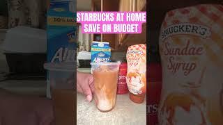 Starbucks at home #starbucks #starbuckscoffee #icedcoffee #starbucksrecipe #coffeerecipe #budgeting