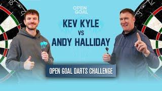  ANDY HALLIDAY vs KEV KYLE DARTS CHALLENGE! | Will Big Kev Make It 2-0 Against The Open Goal Lads?