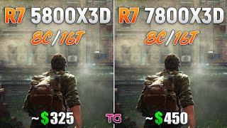 Ryzen 7 5800X3D vs Ryzen 7 7800X3D - Test in 9 Games