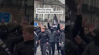 Edinburgh City Ultras terrorise the newtowners. #whatthex  #edinburgh #football #ultras  #fighting